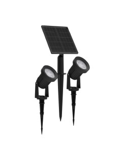 Kit 2 Gartenscheinwerfer Solar-LED Thellar 3000K IP65
