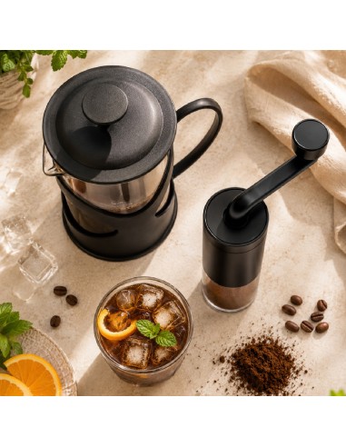 French Press coffee grinder and maker kit