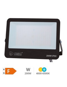 Aluminum LED Projector 200W IP65 Black 4000K