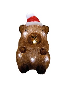 Capibara navideña LED 2xAA luz fría