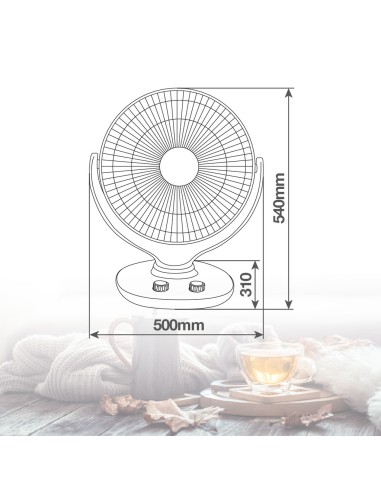 Ceramic Heater Kosula 900W with Tempered Glass Panel