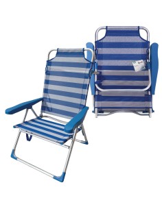 Adjustable Position Folding Beach Chair 67x66x99 cm 2