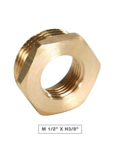Brass hexagonal reducer M1"xH3/4" - 10 pcs/box