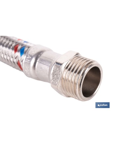 Conexión flexible inoxidable DN13 para termo 30 cm