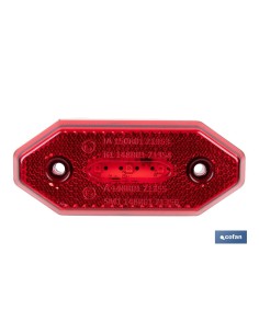 Luz traseira LED vermelha com reflexo 12V/24V IP68
