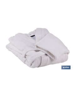 White long sleeve bathrobe 500gr/m2 size S
