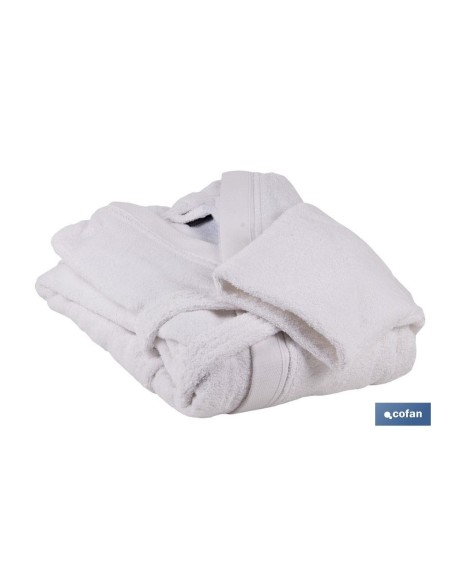 White long sleeve bathrobe 500gr/m2 size S