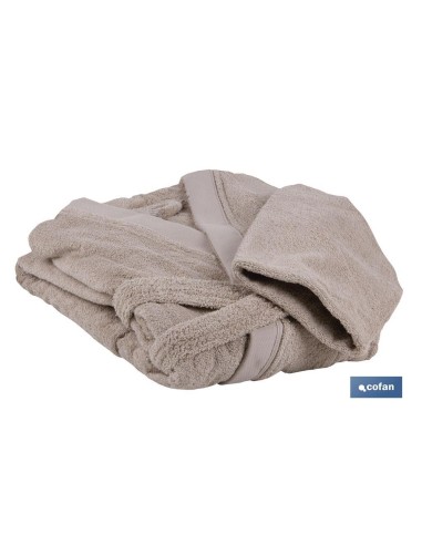 Beige Bathrobe 500gr Long Sleeve with Belt