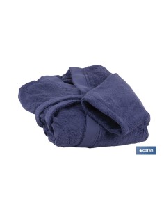 Marine Blue Bathrobe 500g/m² with Long Sleeves