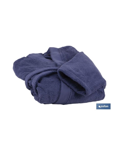 Marine Blue Bathrobe 500g/m² with Long Sleeves