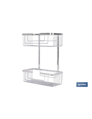 Panier de douche double en acier inoxydable 304