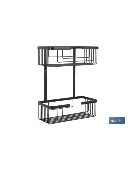 Double Shower Basket in Stainless Steel 33.2 cm
