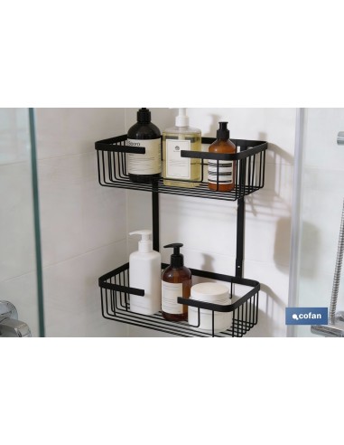 Panier de douche double en acier inoxydable 33,2 cm