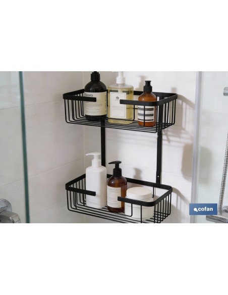 Panier de douche double en acier inoxydable 33,2 cm
