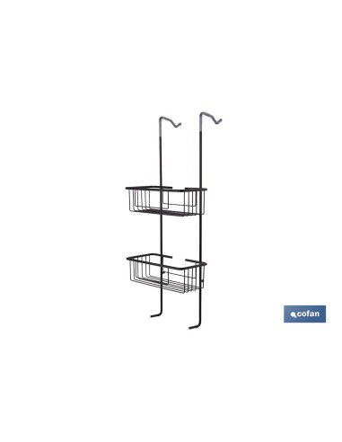 Doppel-Duschkorb aus rostfreiem Stahl 70,3 cm