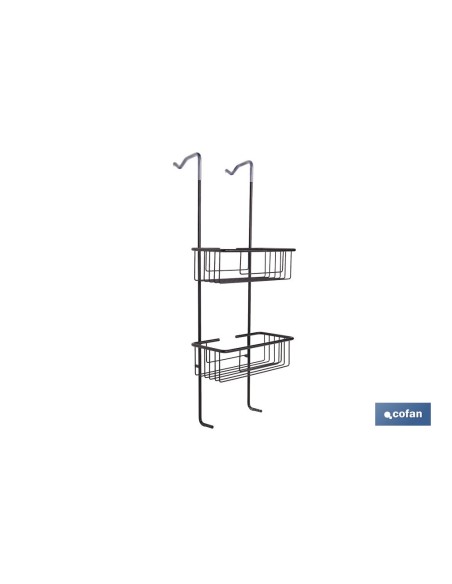 Doppel-Duschkorb aus rostfreiem Stahl 70,3 cm