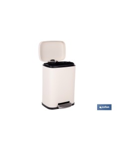 Beige Trash Can with Pedal and Removable Inner Bin 5 L 21 x 18.5 x 30 cm 2