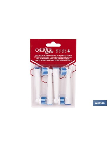 Replacement Heads for Electric Toothbrush 4 Units
