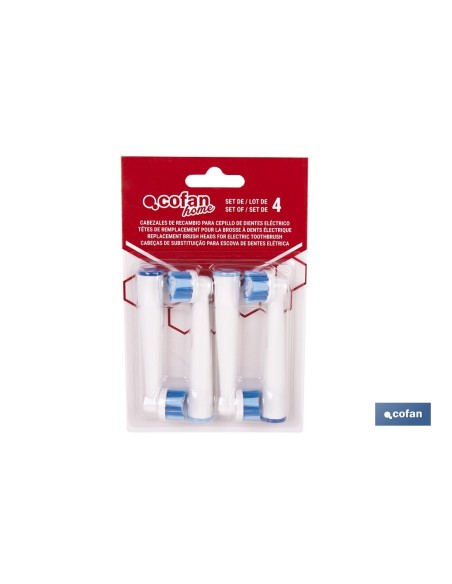 Replacement Heads for Electric Toothbrush 4 Units