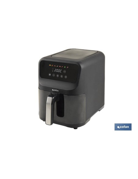 Fryer ad aria 5 litri con schermo touch e pinze