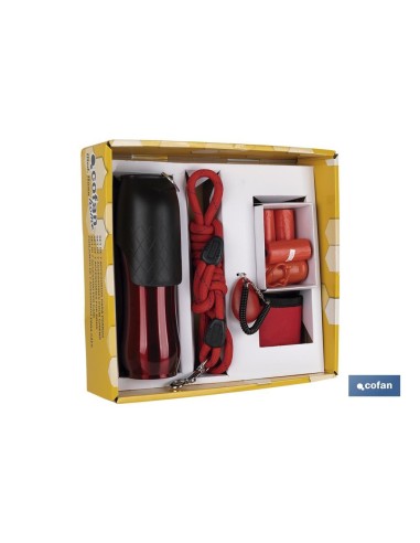 Dog Accessory Pack with 5m Extendable Leash and Double-Sided Brush