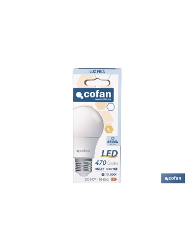 Ampoule LED Classique E27 4,9 W 470 Lm 6500 K