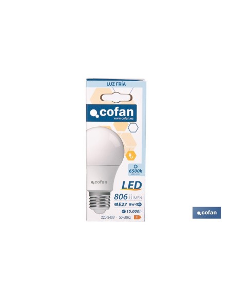 Lâmpada LED Clássica E27 8 W 806 Lm 6500 K
