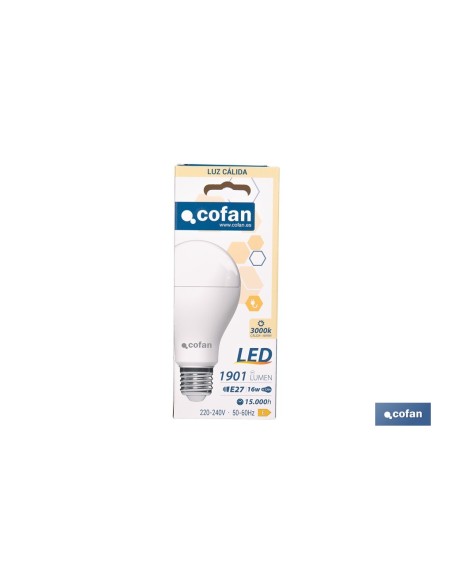 Lâmpada LED Clássica E27 16 W 1901 Lm 3000 K