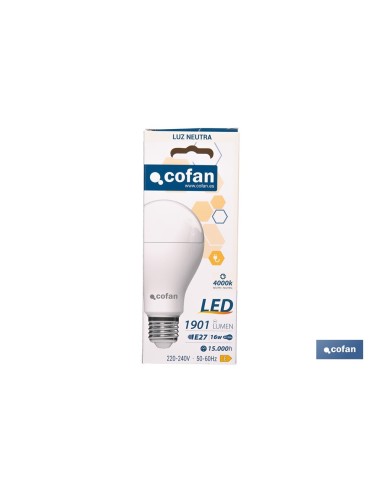 Lâmpada LED Clássica E27 16 W 1901 Lm 4000 K