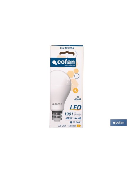 Lâmpada LED Clássica E27 16 W 1901 Lm 4000 K