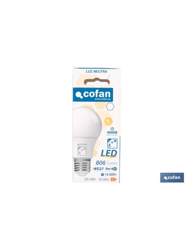 Lâmpada LED Clássica com Sensor 9 W E27 806 lm...