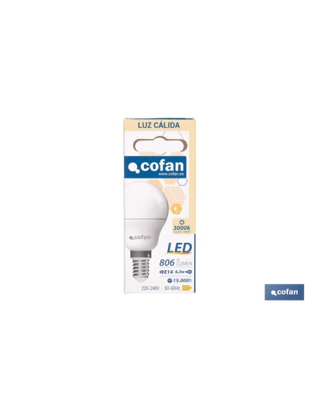 E14 Spherical LED Bulb 6.5 W 806 lm 3000 K