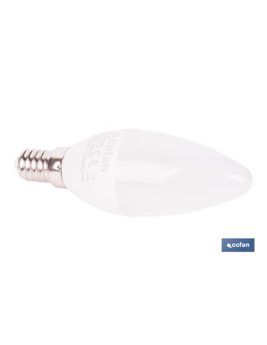 Lâmpada LED vela 6,5 W E14 806 lm 6500 K