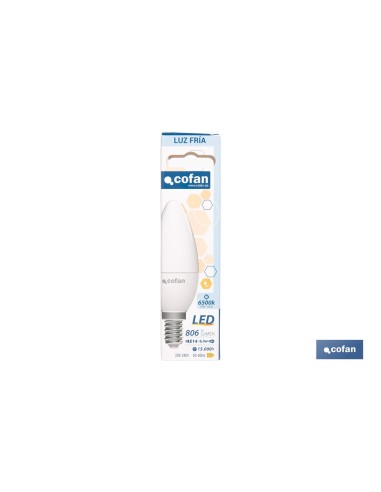 Lâmpada LED vela 6,5 W E14 806 lm 6500 K