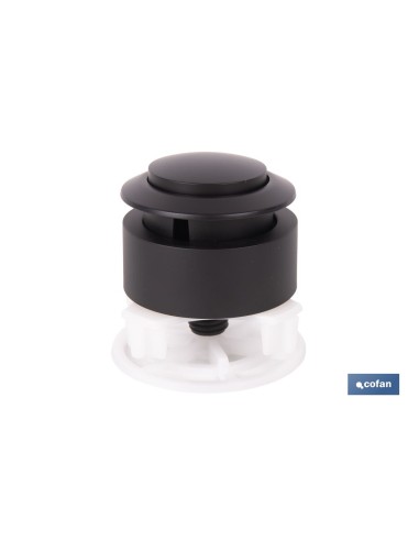 Bouton poussoir noir interrompable Candaba 40 mm