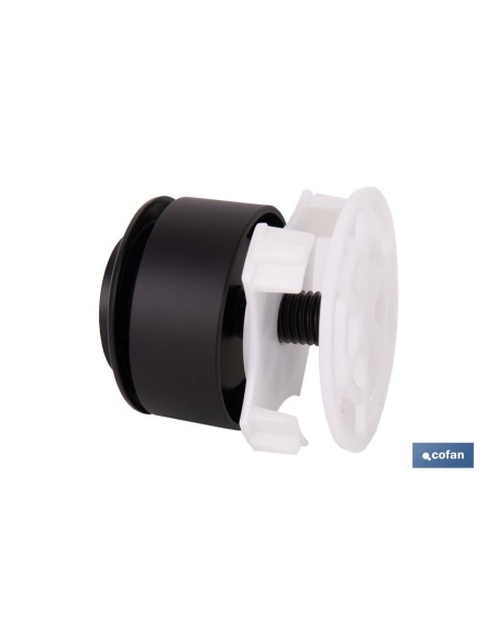Pulsante nero interrompibile Candaba 40 mm