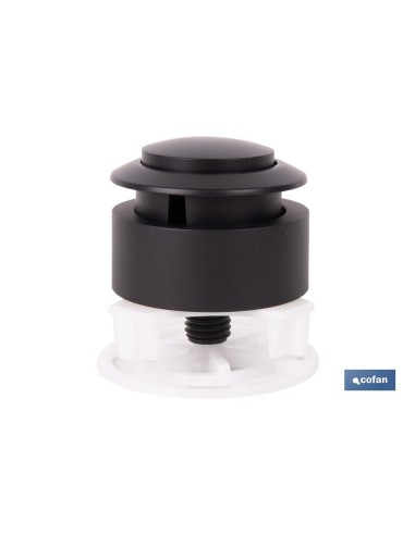 Pulsante nero interrompibile Candaba 40 mm