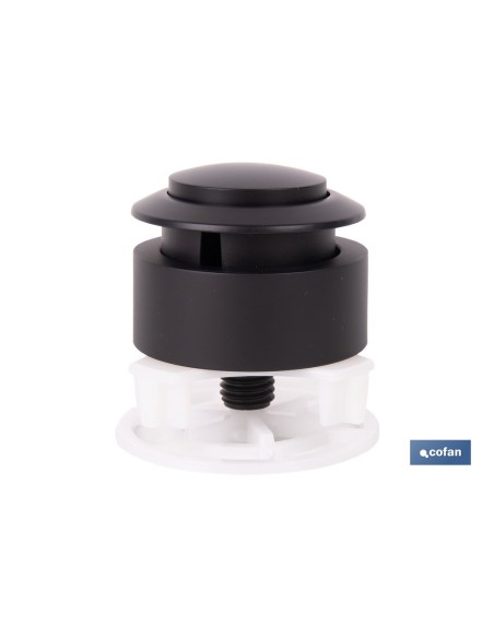 Bouton poussoir noir interrompable Candaba 40 mm