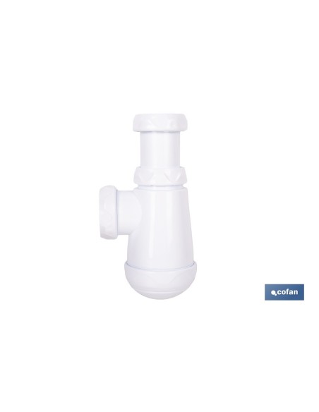 Sifão de garrafa com saída Ø32 mm e rosca 1 1/4-1 1/2
