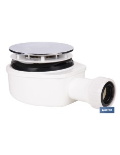 Extra-flat siphon valve with 32-40 mm outlet and decorator 2