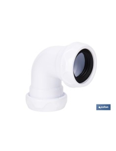 Gekrümmter Rohrverbindungsstück mit doppelter Gewindeverbindung Ø32-40 mm Polypropylen