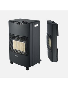 Klappbare Gasbrenner 4200 W schwarz mit Kippsicherheit