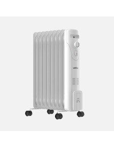 Radiateur à huile Duncan blanc 2000W 3 puissances avec thermostat réglable
