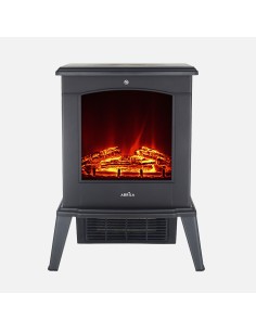 Ceramic PTC Heater Fan Cameron 1800W Black with Flame Effect