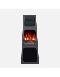Ceramic PTC Heater Fan Cornelius 1800W Black 2 Powers Flame Effect 2