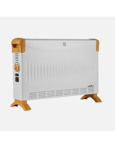 Convecteur Kevin Haut 2000W Blanc/Ocre avec Thermocontrôle et Fonction Turbo