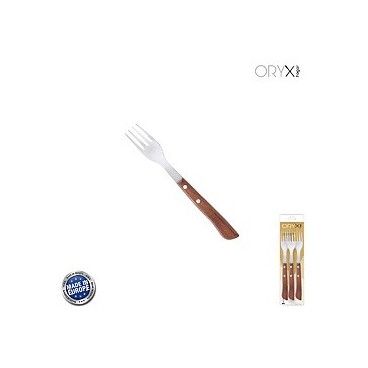 Fork Montana Chuletero Stainless Steel 9 cm Mango Wood (Blister 3 pcs) 05800285