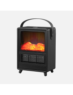 Ceramic Heater Fan Arkansas 1500W Black Flame Effect