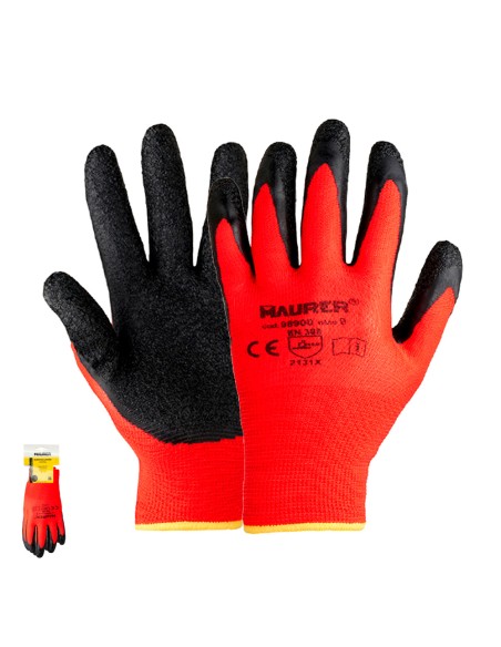 Luvas de látex com reforço em náilon tamanho 8 polegadas