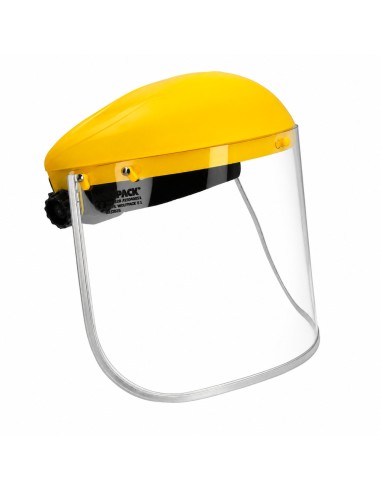 Transparenter Polycarbonat-Gesichtsschutz mit Halterung